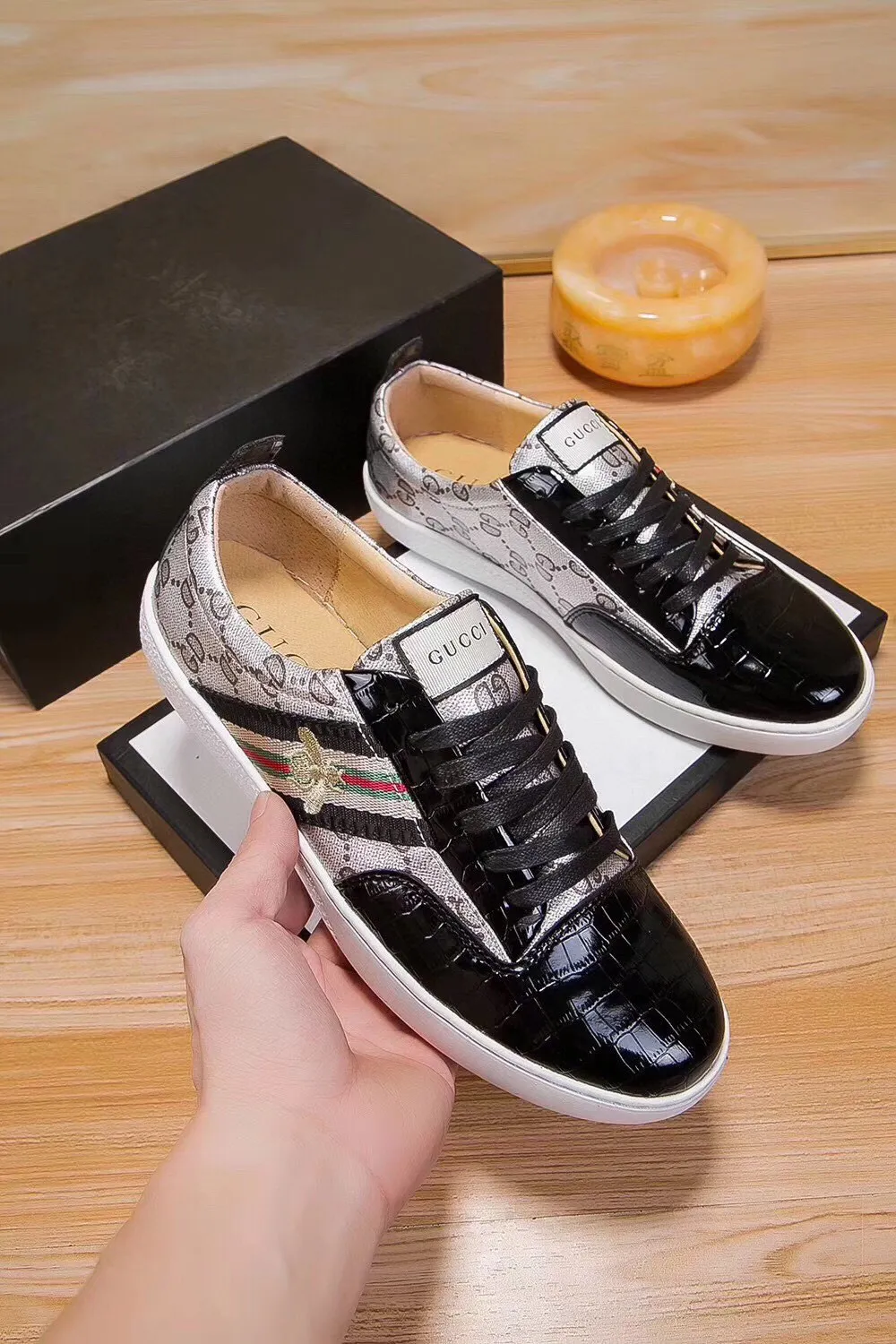 P380 (new style), [GUCCI] Gucci official new men's fashion casual shoes🇨🇳Official website original 1:1 mold opening💯Original quality, fine workmanship🌴High-end atmosphere, casual and fashionable🍒The upper is made of imported Italian cowhide☘Luxurious sheepskin lining🍓Rubber wear-resistant and non-slip outsole, super comfortable to wear, versatile style, worth owning🍉Standard code 38-45